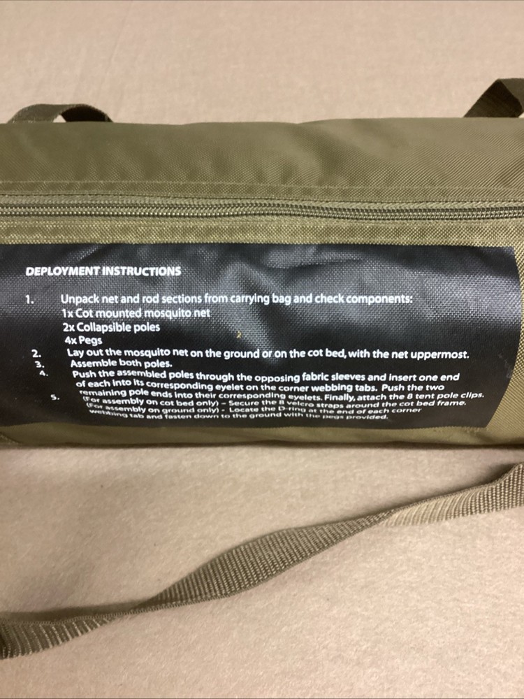 Lifesystems Cot Bed Mounted Mosquito Net Olive New