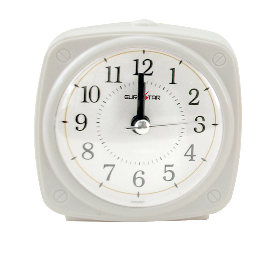 EUROSTAR C512L Alarm Clock with Nightlight, White