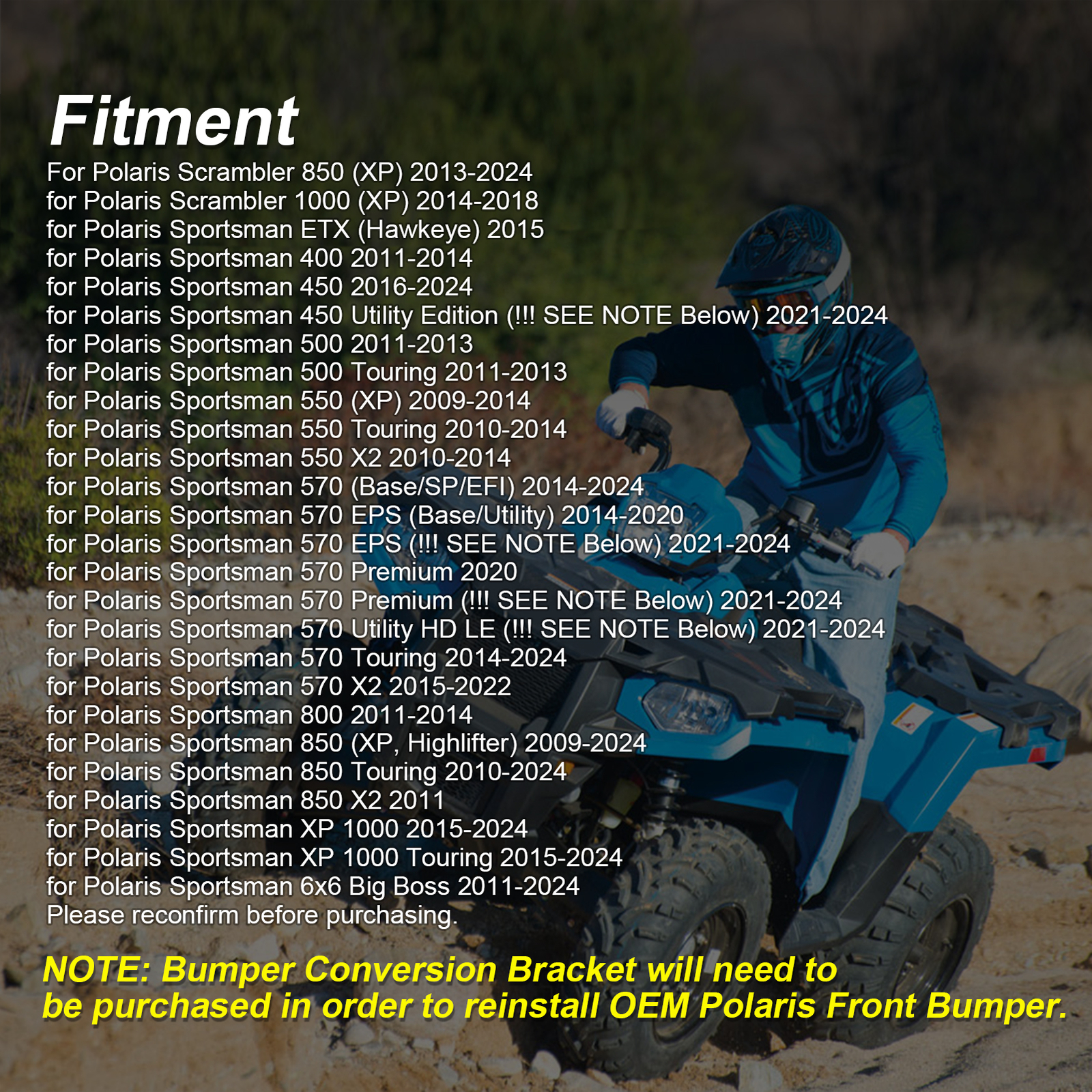 For Polaris Sportsman 570 Winch and Mount Plate Kit 2014-2025 3000 lbs ATV