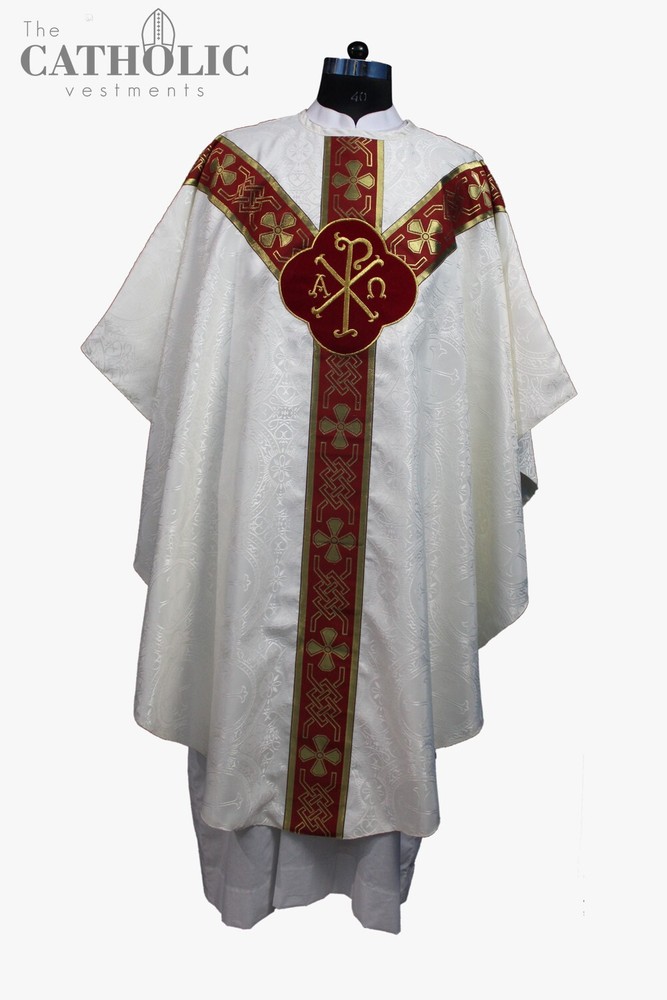 Gothic Vestment & Mass Set – HALF WHITE (Sandal)