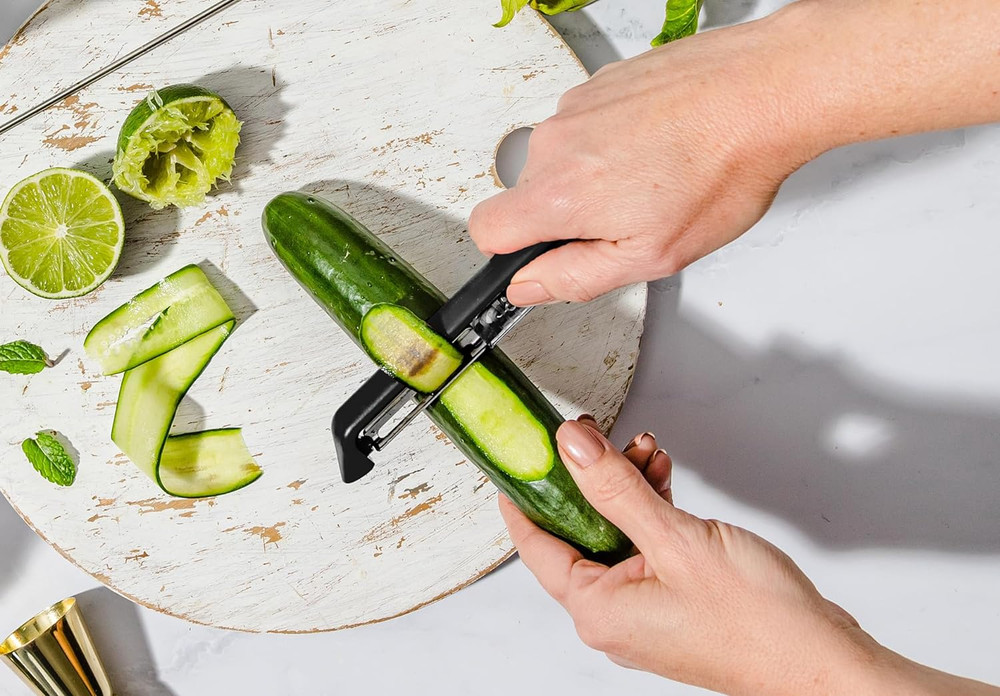 Sharple Self-Sharpening Vegetable & Vertical Speed-Peeler - Black