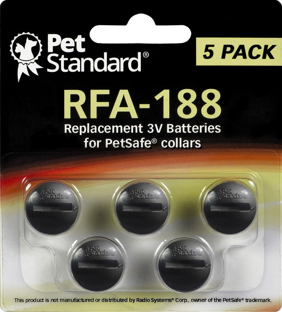 Petsafe Compatible RFA-188 Replacement Batteries (5-Pack)