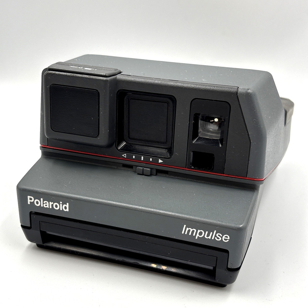 Vintage Polaroid Impulse 600 Camera | Gray | Pop-Up Flash | Powers On & Tested