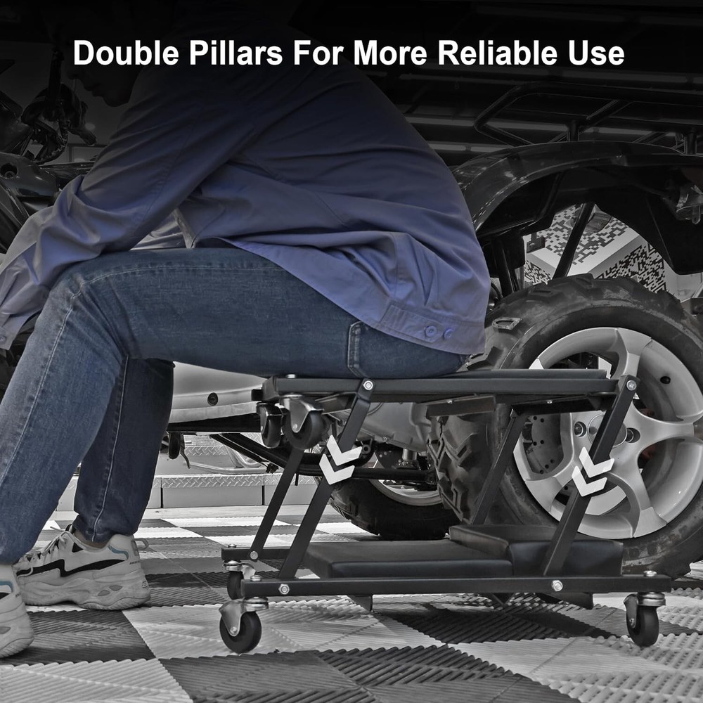 36" Foldable Automotive Creeper and Stool Combo for Comfortable Auto Repairs