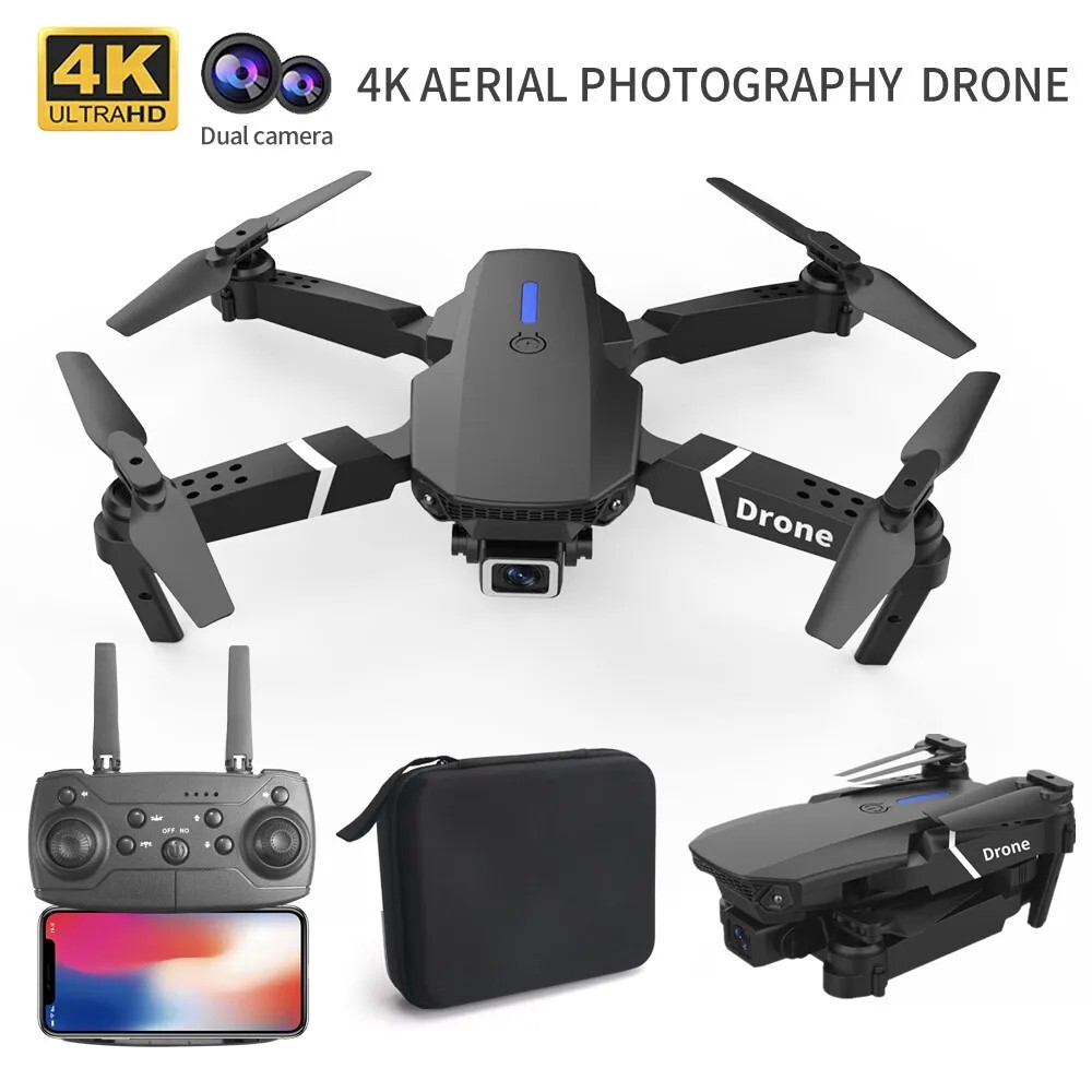 Professional Drone E88 4k wide-angle HD camera Foldable RC Quadrotor