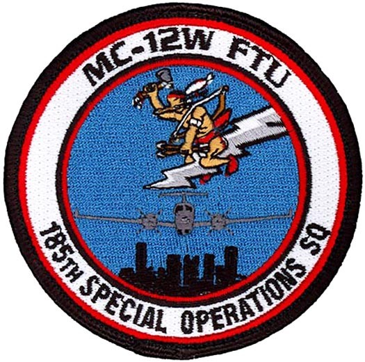 USAF 185th SPECIAL OPERATIONS SQ -MC-12W FORMAL TRAINING UNIT ORIGINAL SOS PATCH