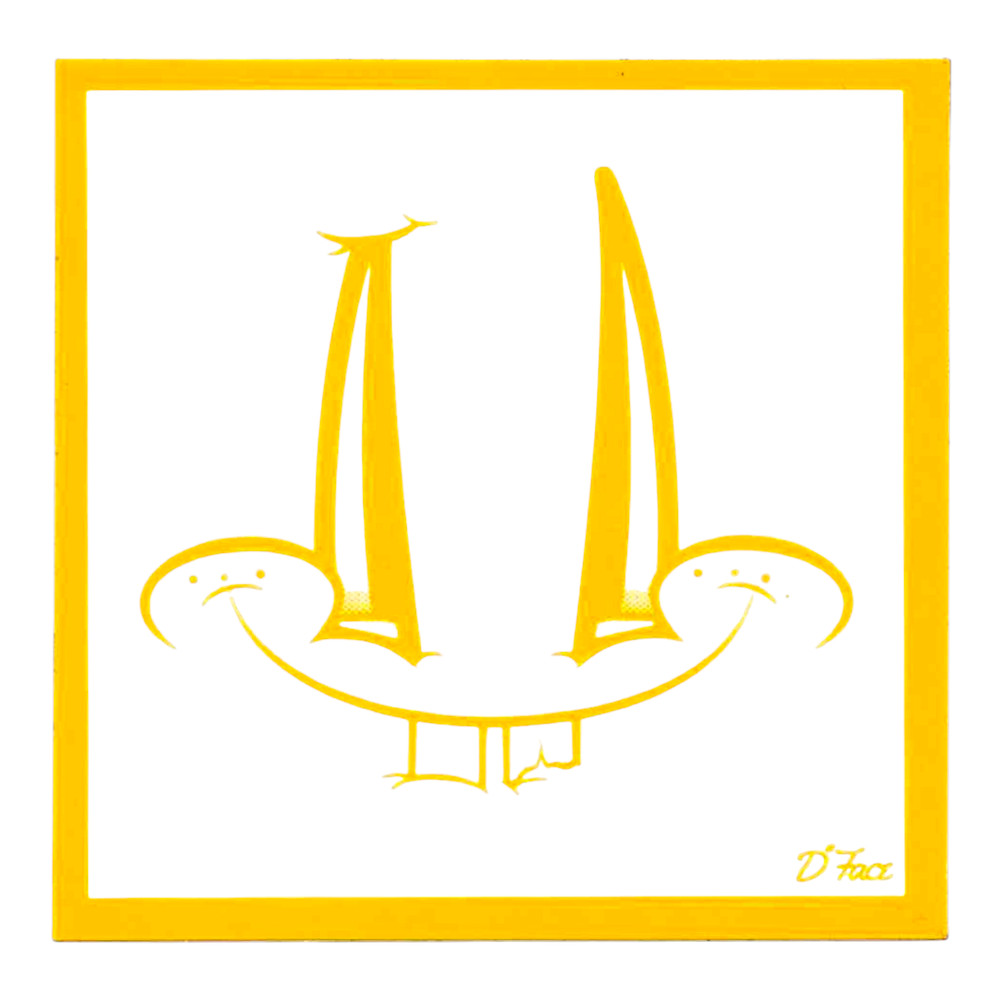 D*Face Smiley Face (Yellow) Sticker