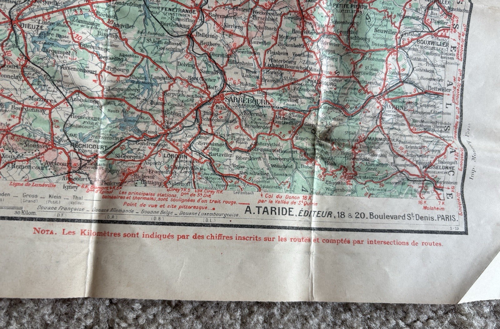 WW1 US Military Rare Bring Back French Map