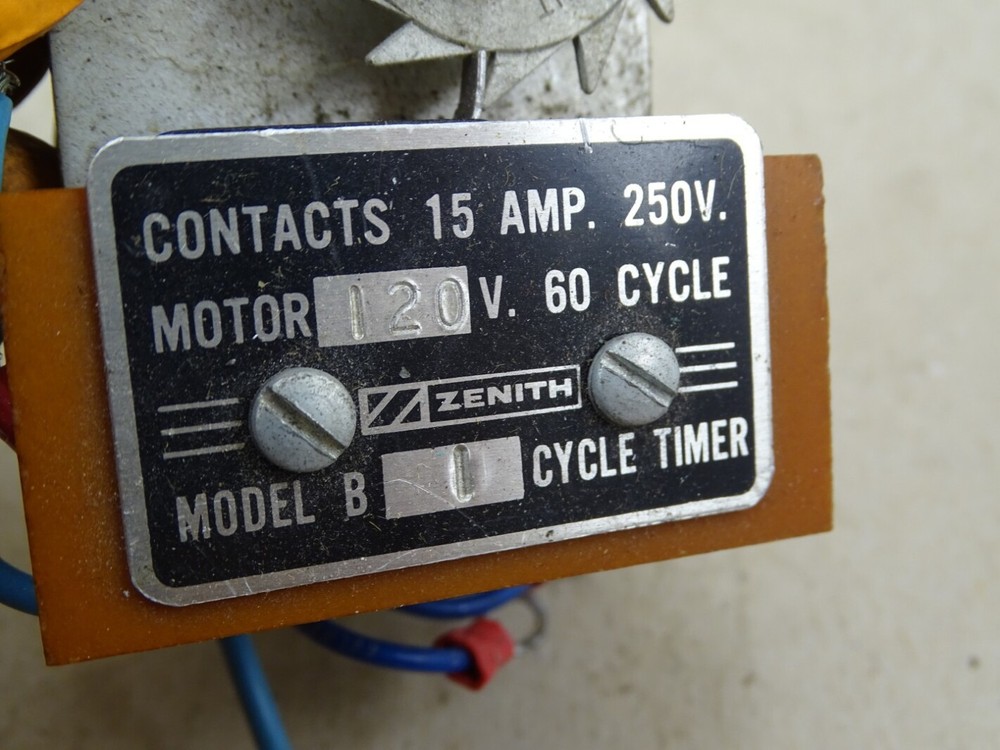 Zenith Cycle Timer 120V Motor , Model B1
