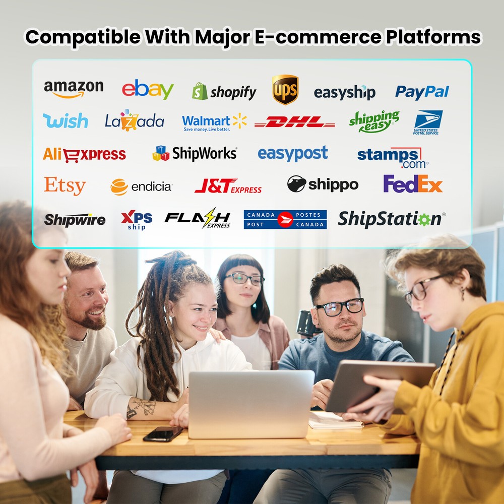 Wireless Bluetooth Thermal Shipping Label Printer 4x6 Label Printer For iPhone