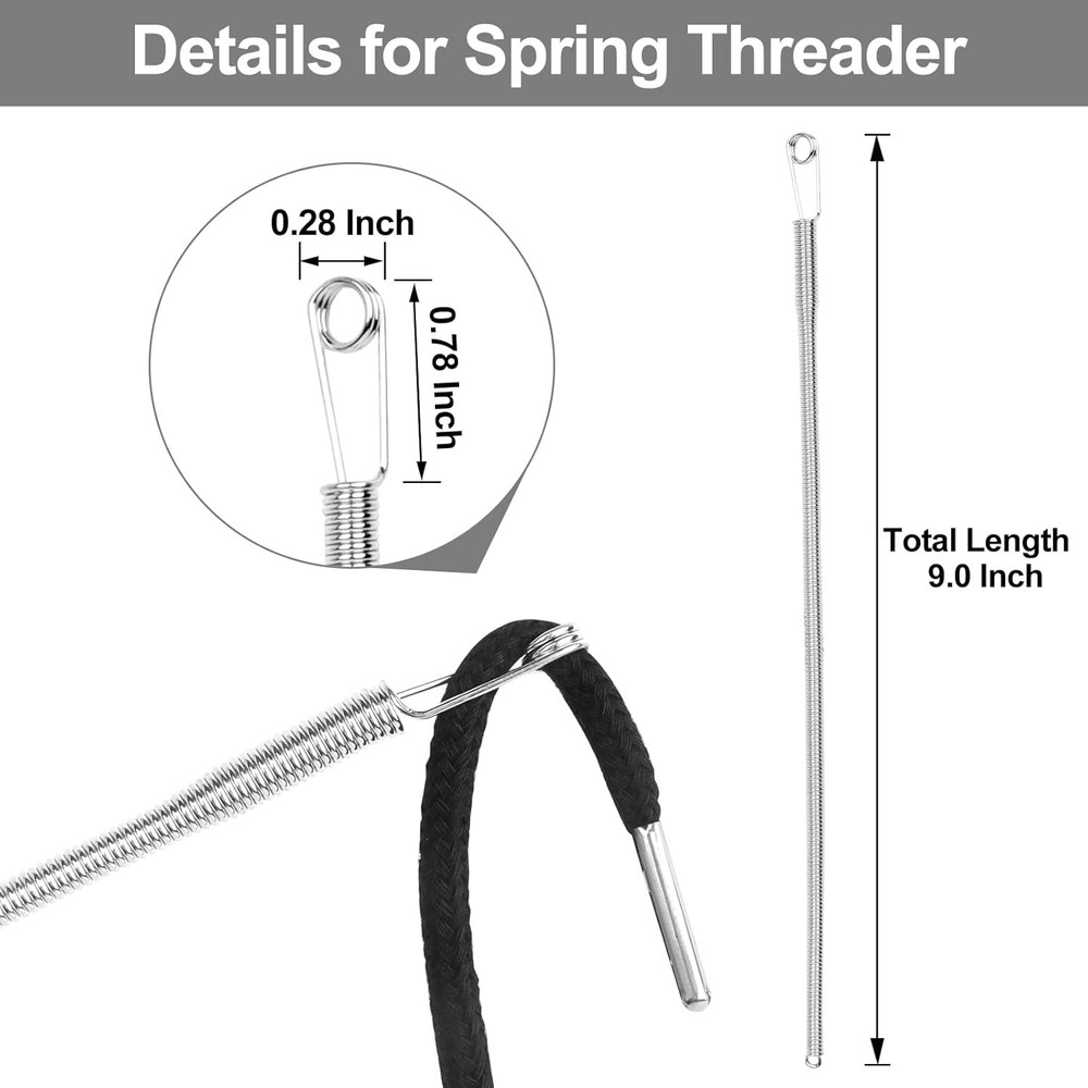 16 PCS Drawstring Threader, Loop Turner Sewing Tool with Flexible Hoodie String