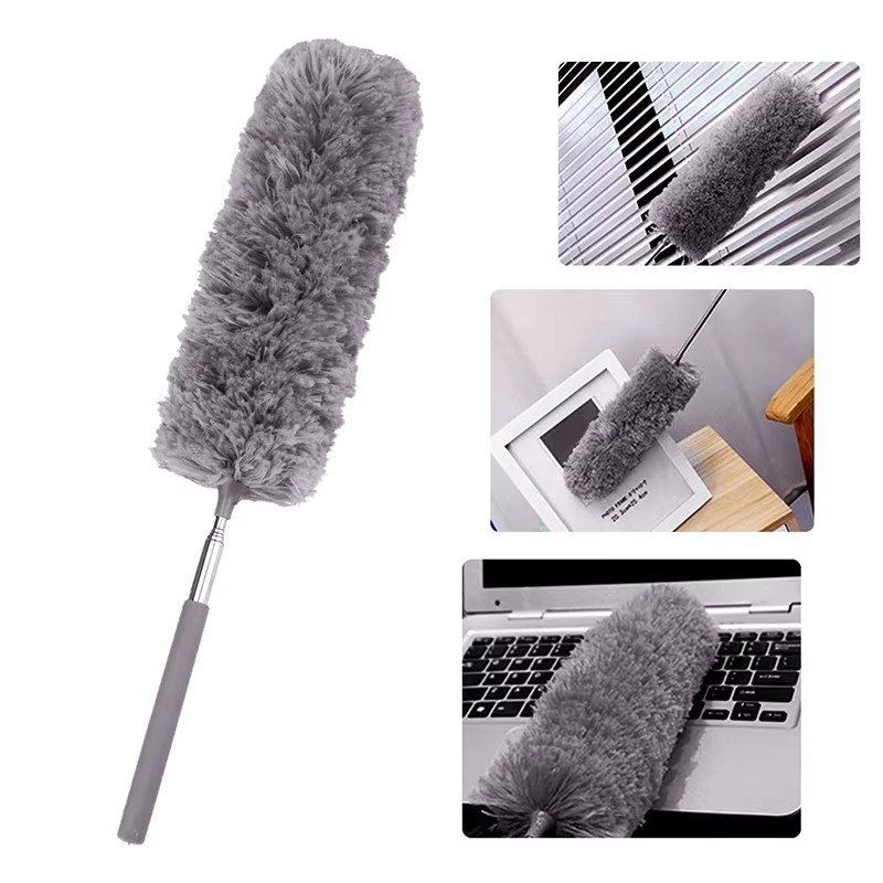 Adjustable Soft Microfiber Feather Duster Dusting Brush Household Cleaning Tool