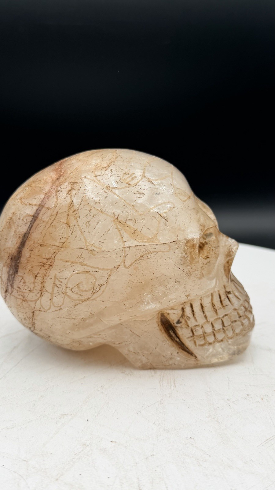 Palm Size Crystal Skull Tula Mexico Anunakki Ancient Alien Ojuelos