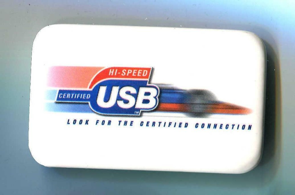 USB Hi-Speed 2 3/4" Pinback Button - CES Consumer Electronics Trade Show