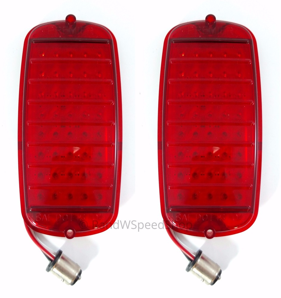 Pair 1960-1966 Chevy / GMC Fleetside LED Tail Lights Pickup Truck Stop & Turn
