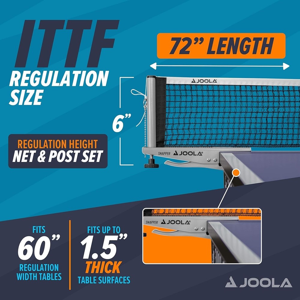 JOOLA Snapper Professional Table Tennis Net and Post Set