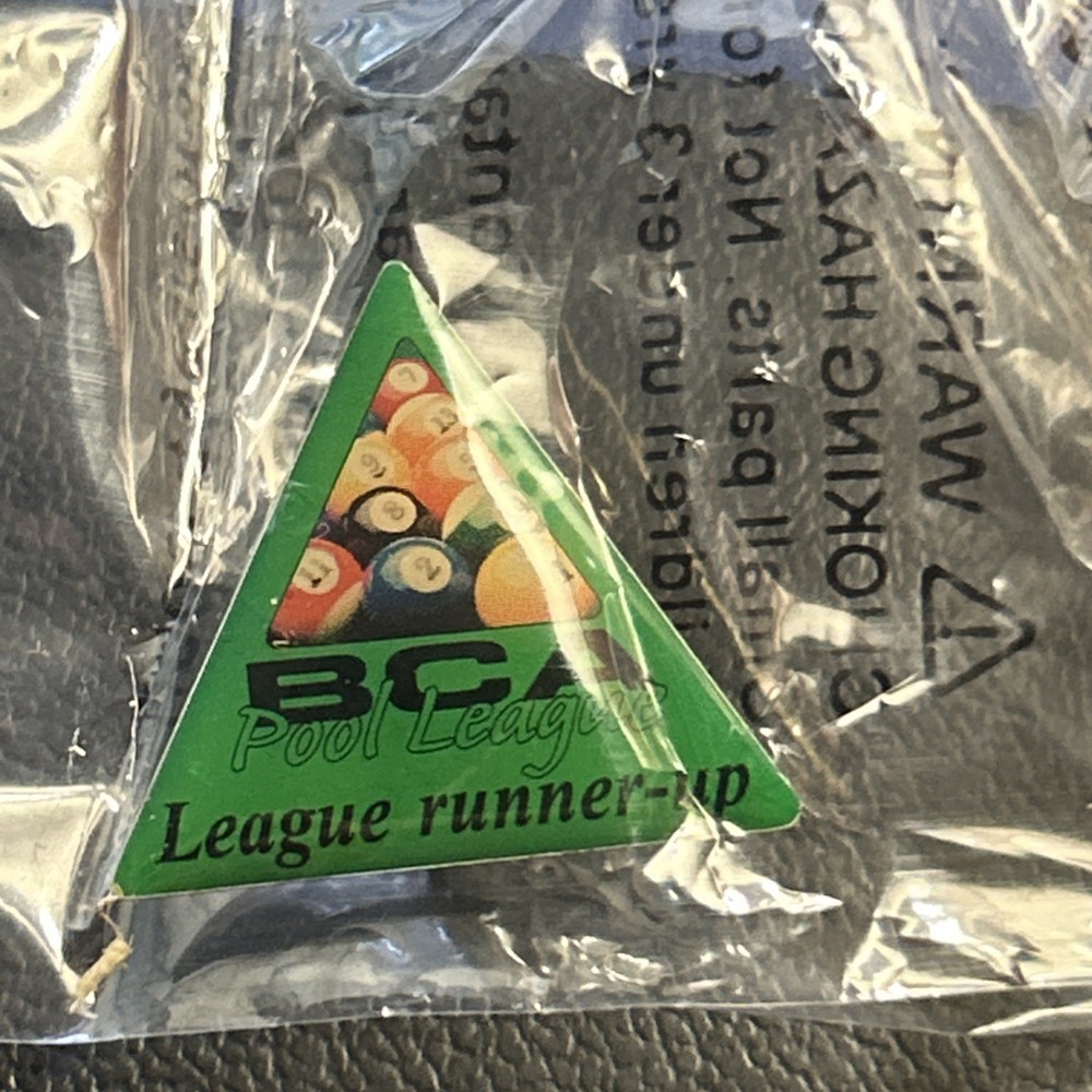 Lapel Pin billards Pool Player Bca Pool League Runner Up
