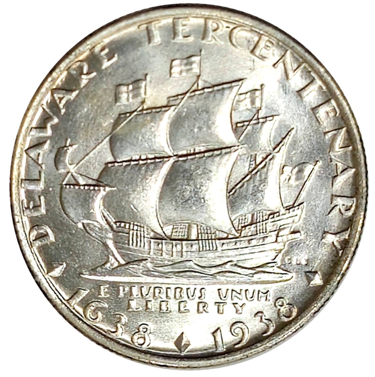 1936 Delaware Half Dollar CH / Gem BU Low Mintage Commemorative Half Dollar