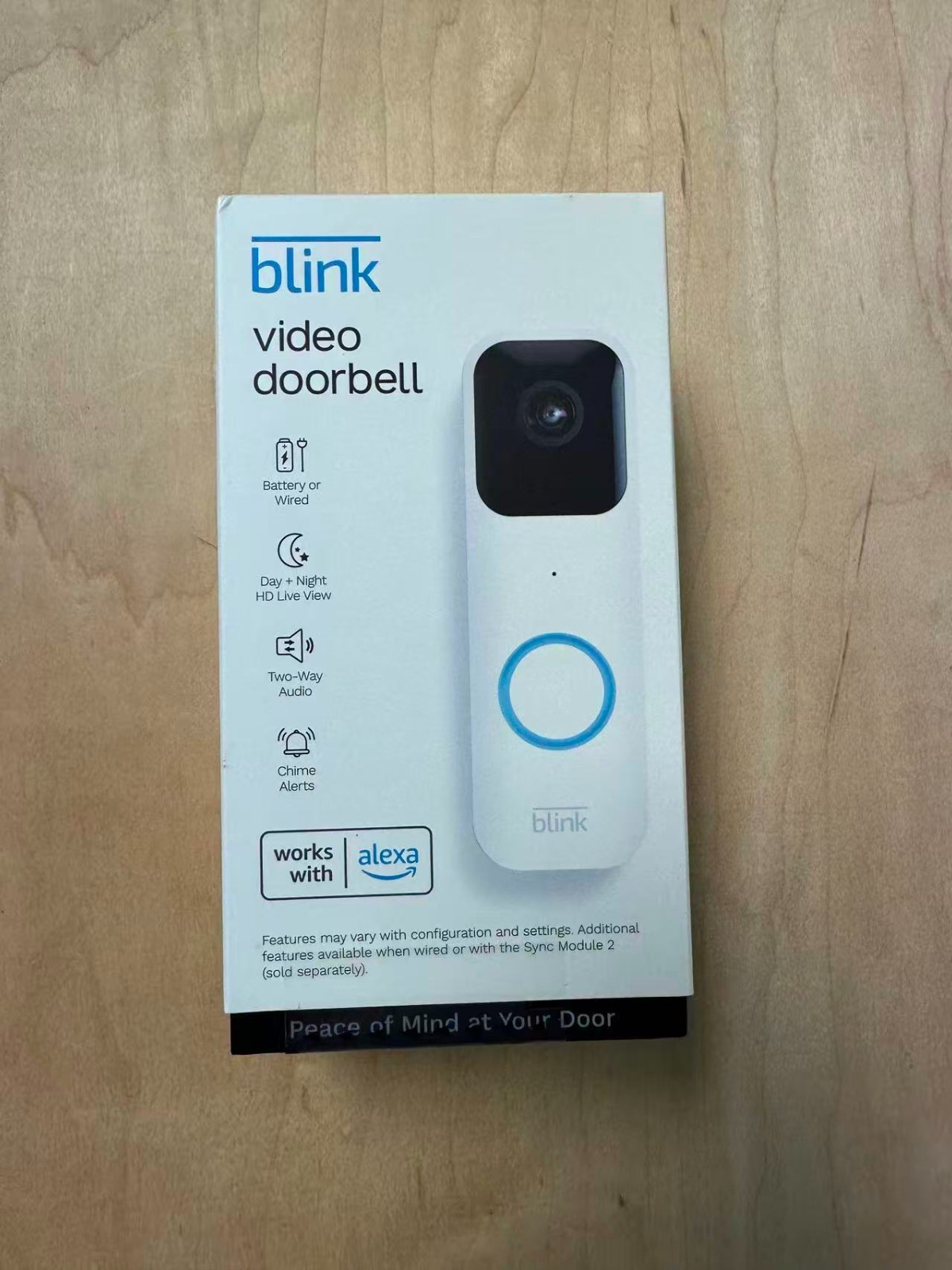 Blink Smart Wi-Fi Video Doorbell Wired or Battery Operated – White – New
