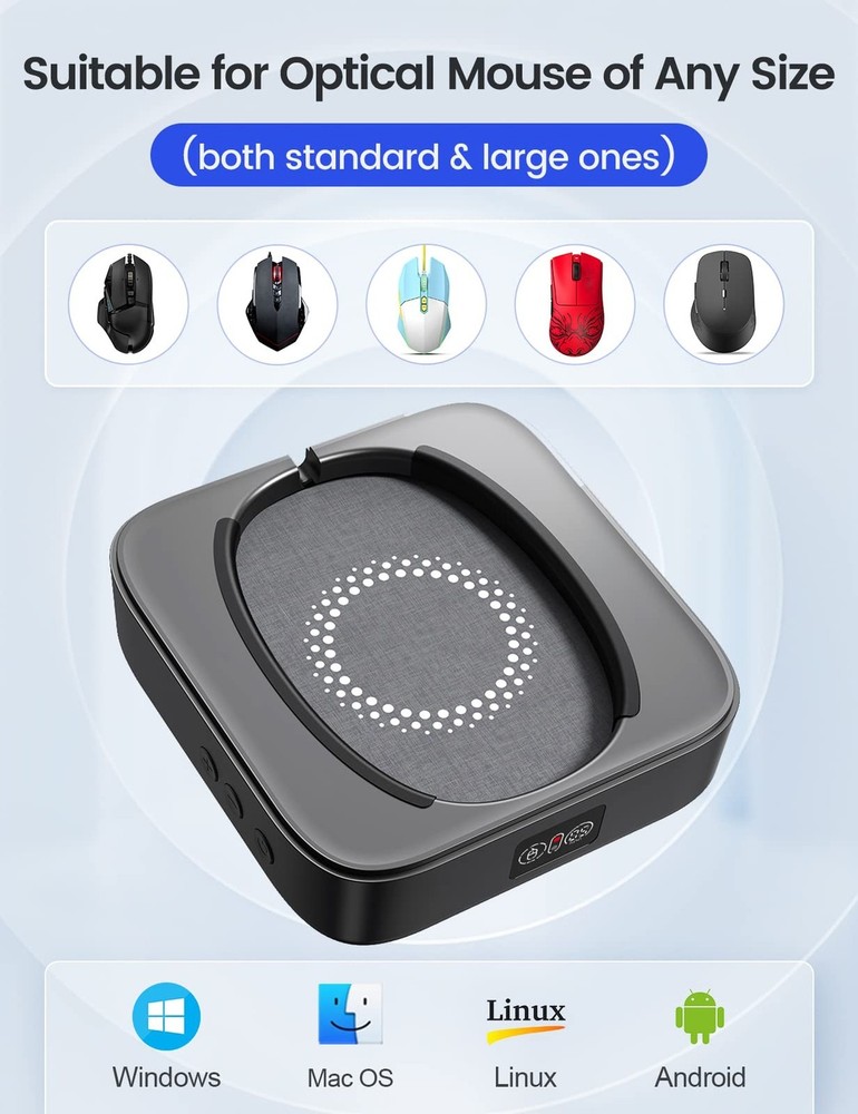 Mouse Jiggler Undetectable, No Need to Align Cursor, Mouse Mover Device with ...