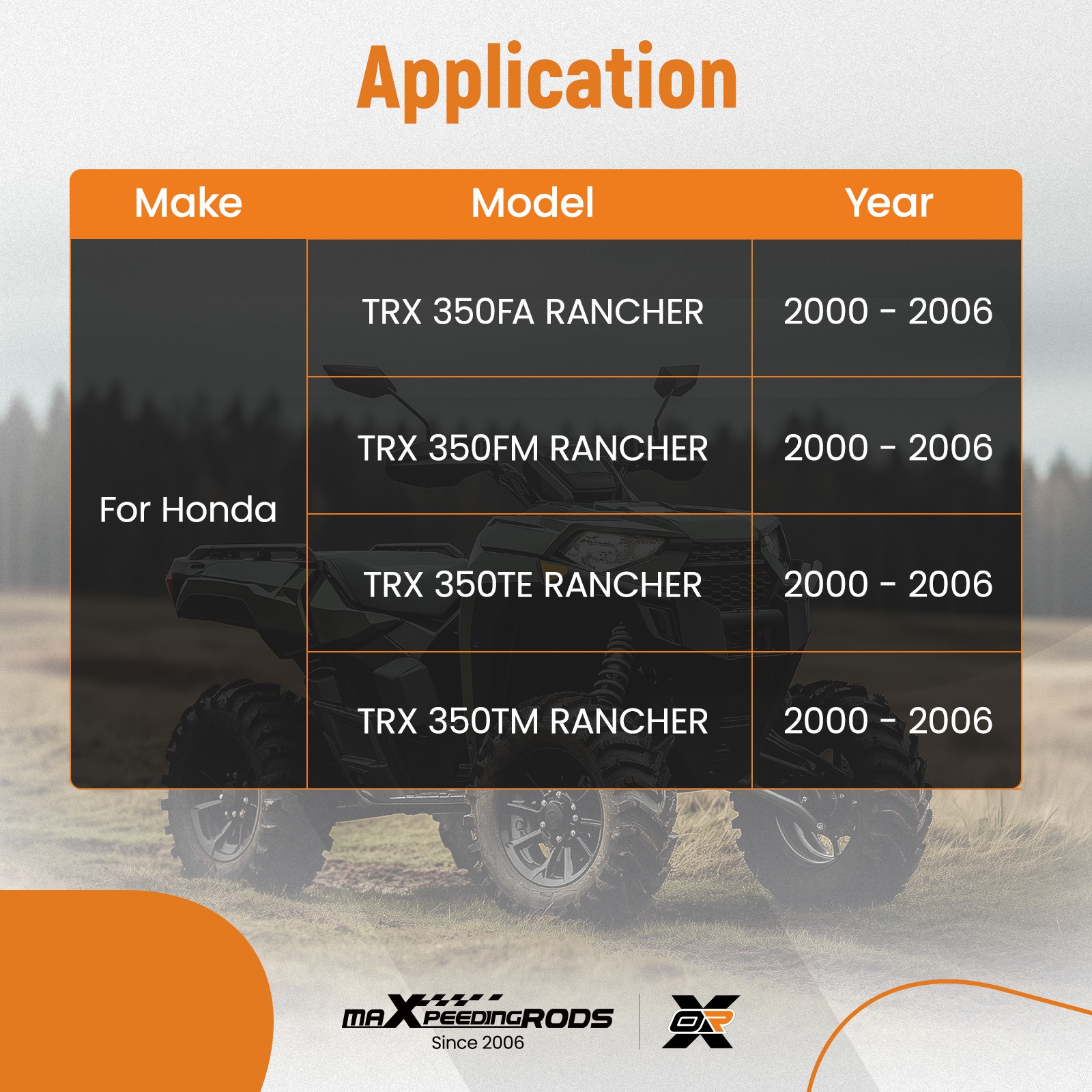 Cylinder Head Piston Top End Rebuild Kit for Honda Rancher 350 TRX350 2000-2006