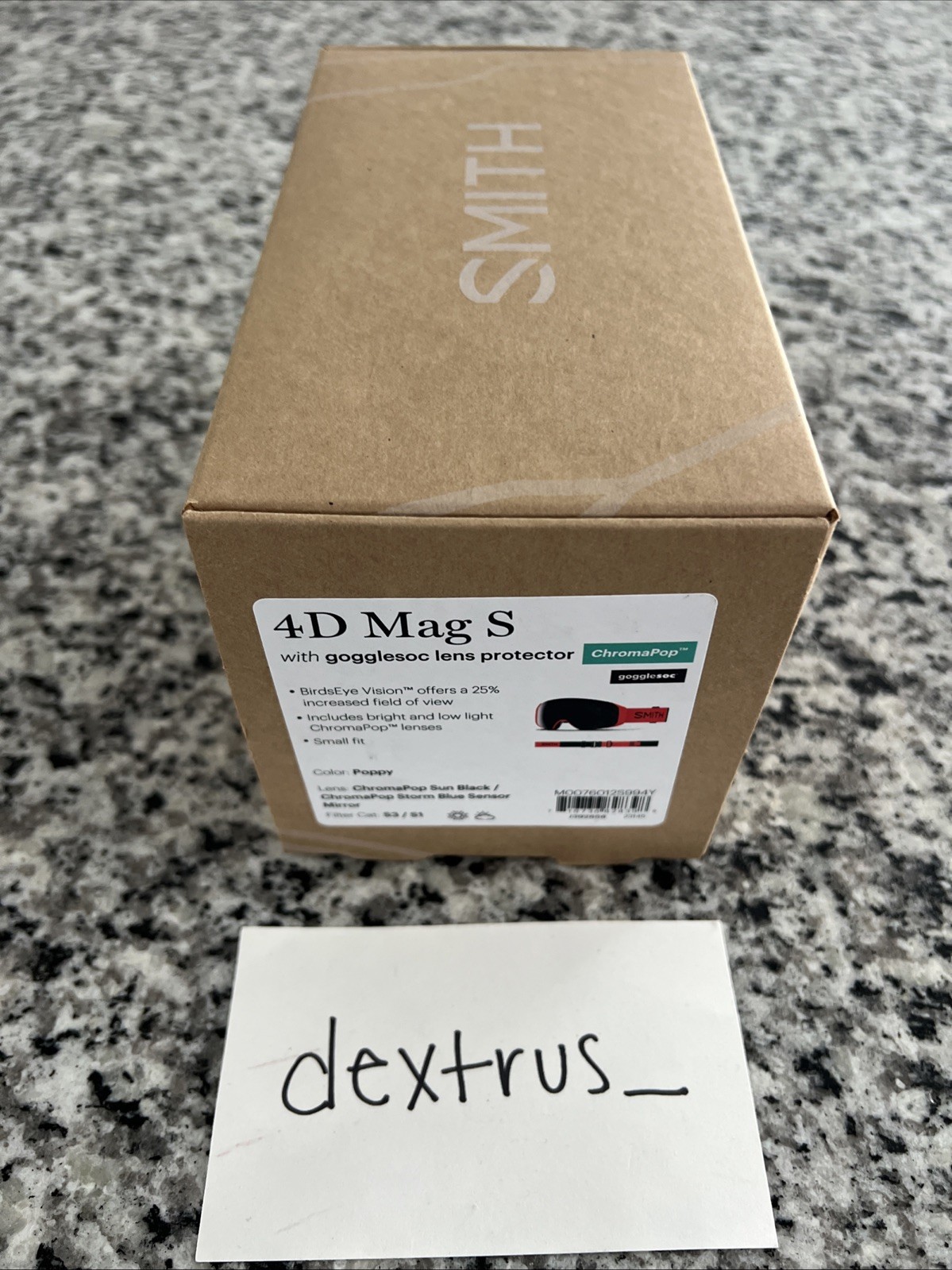 NEW SMITH 4D MAG S Goggles-Poppy-Chromapop Sun Black+Bonus Lens