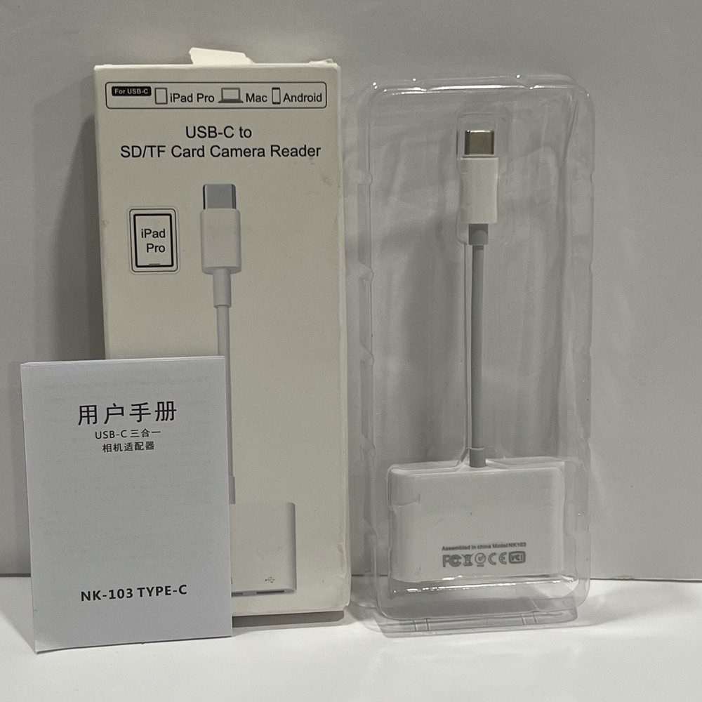 USB C to Micro SD TF Memory Card Reader, Compatible with iPad Pro, MacBook