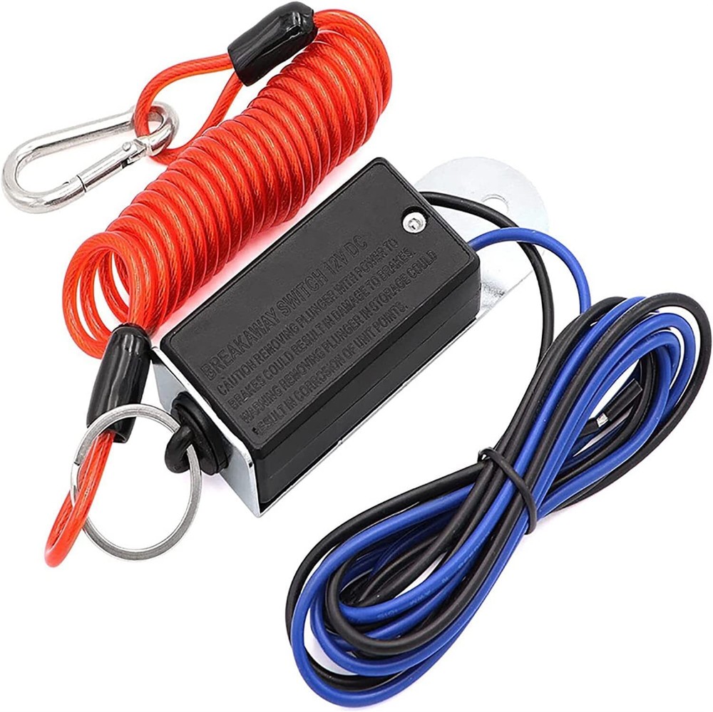 4Ft Trailer Break Control kit Trailer Breakaway Switch Electric Brake Switch Red