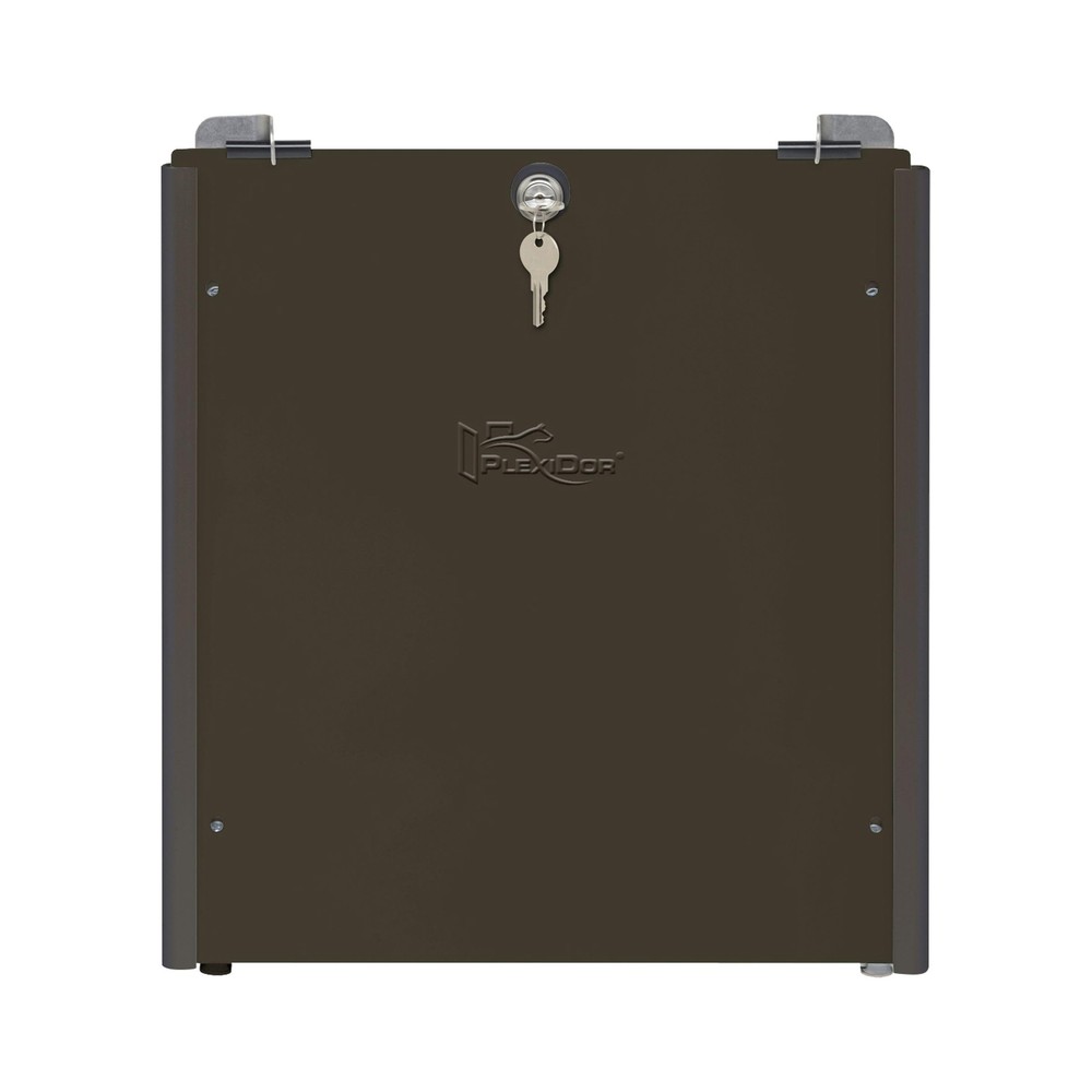 PlexiDor Performance Pet Doors Sliding Track with Flip Lock, Medium, Bronze