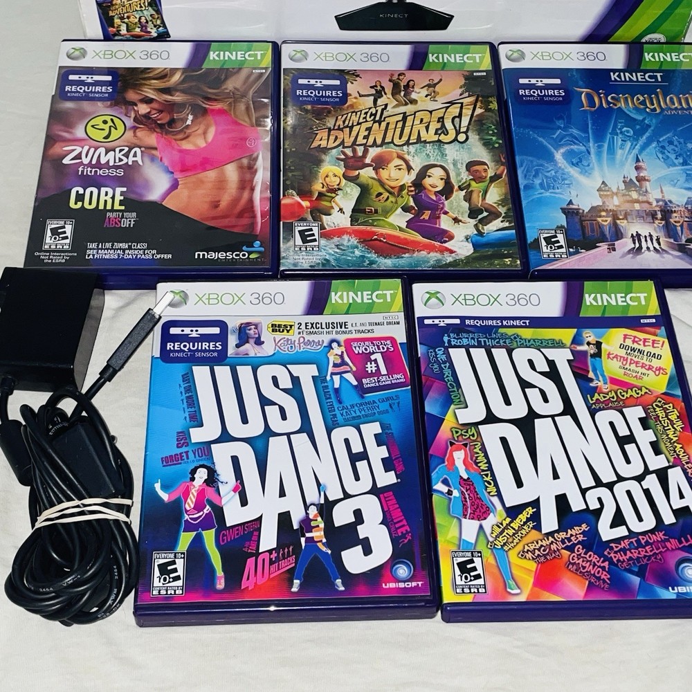 Microsoft Xbox 360 Kinect Sensor Bar Only Comes With 6 Kinect Games Dance Bundle