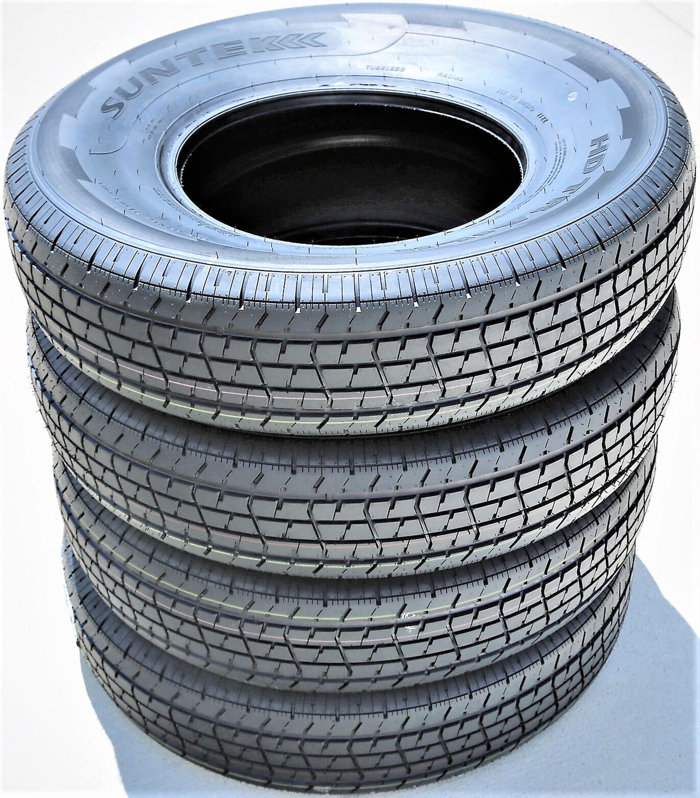 4 Tires Suntek HD Trail 2 Semi-Steel ST 235/80R16 Load F 12 Ply Trailer