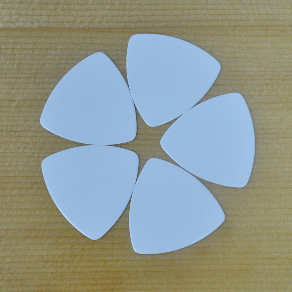 100pcs/lot Solid White HEAVY 0.96mm Big Rounded Triangle Celluloid Guitar Picks