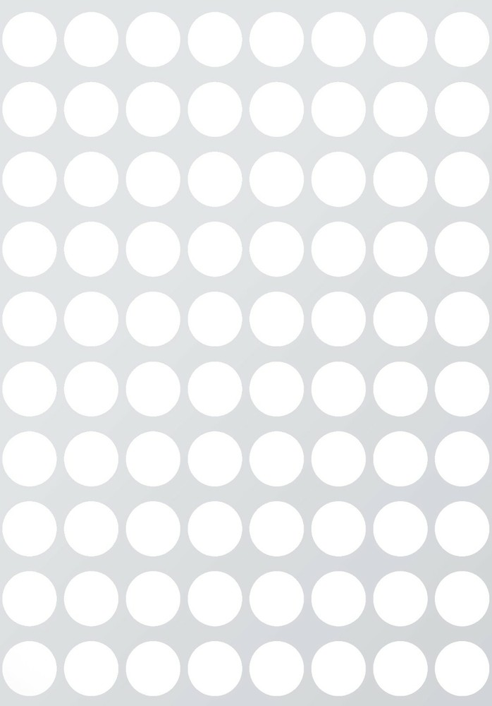 Color-Coding Labels in White Various Sizes 8MM-38MM (¼ " - 1 ½ ") 15 Sheets