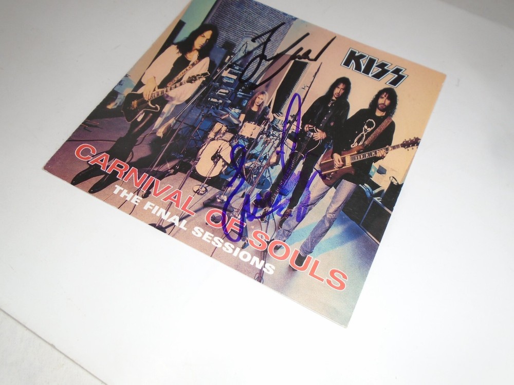 KISS ERIC SINGER BRUCE KULICK SIGNED AUTO AUTOGRAPHED CD BOOKLET - INSERT ONLY
