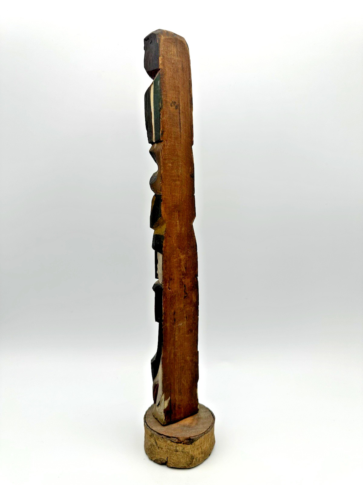 Old 12 1/4" Pacific Northwest Coast Carved Cedar Totem - Antique Native American