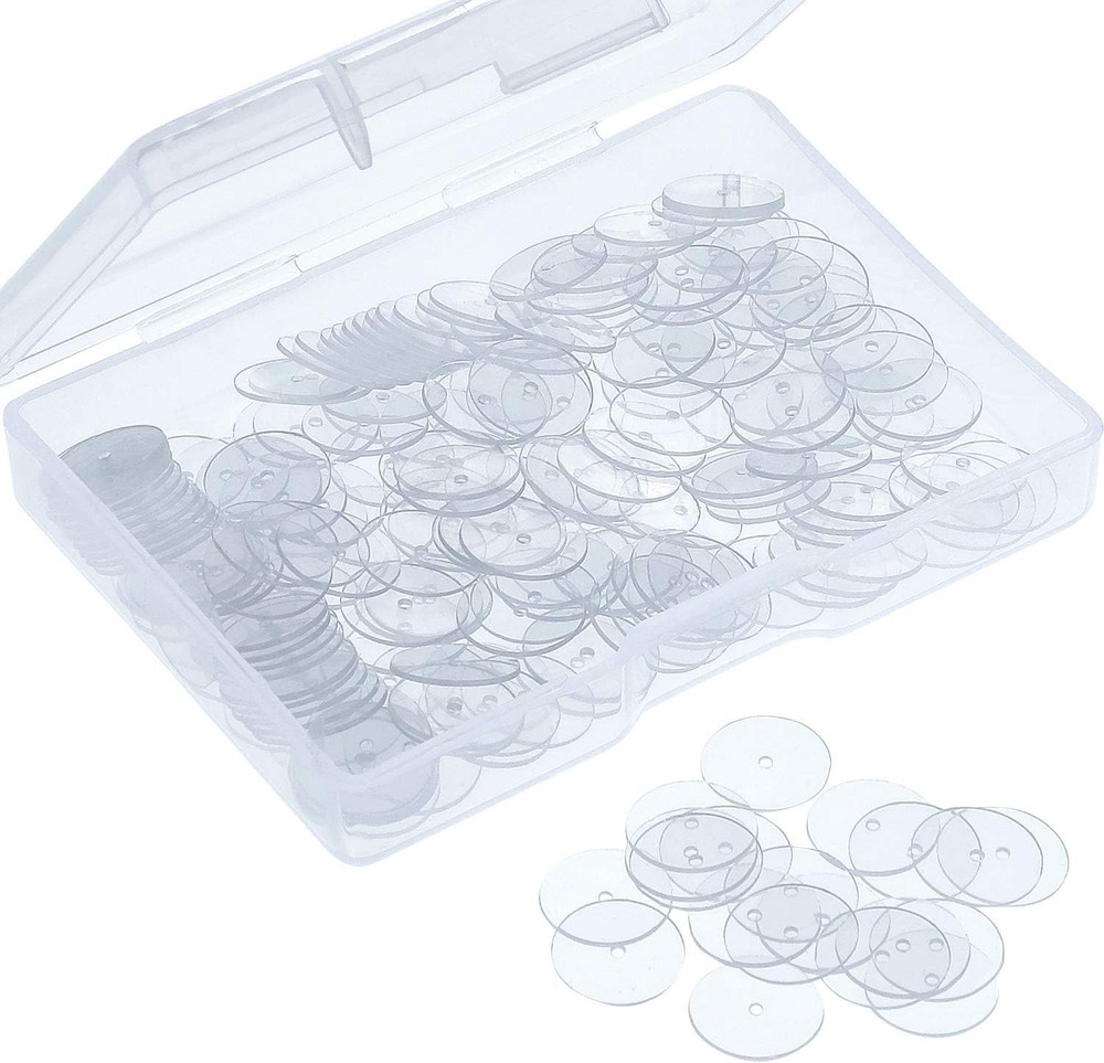200 Durable Plastic Clear Discs for Earrings - Comfort and Support Solutions