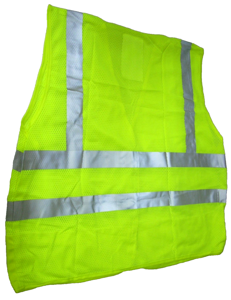 Bestwork Lime Safety Vest Front Close ANSI Class 2 Net FR Size Medium