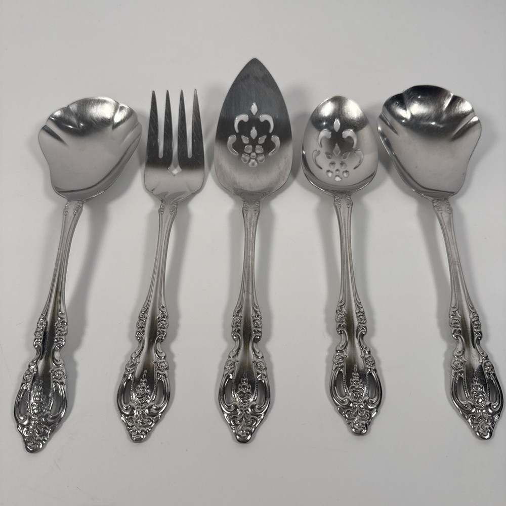 Oneida BRAHMS Community Stainless Flatware Hostess Serving 5 pc Mixed Lot