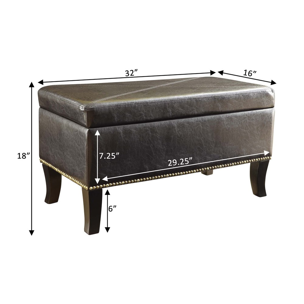 Pemberly Row Ottoman in Espresso