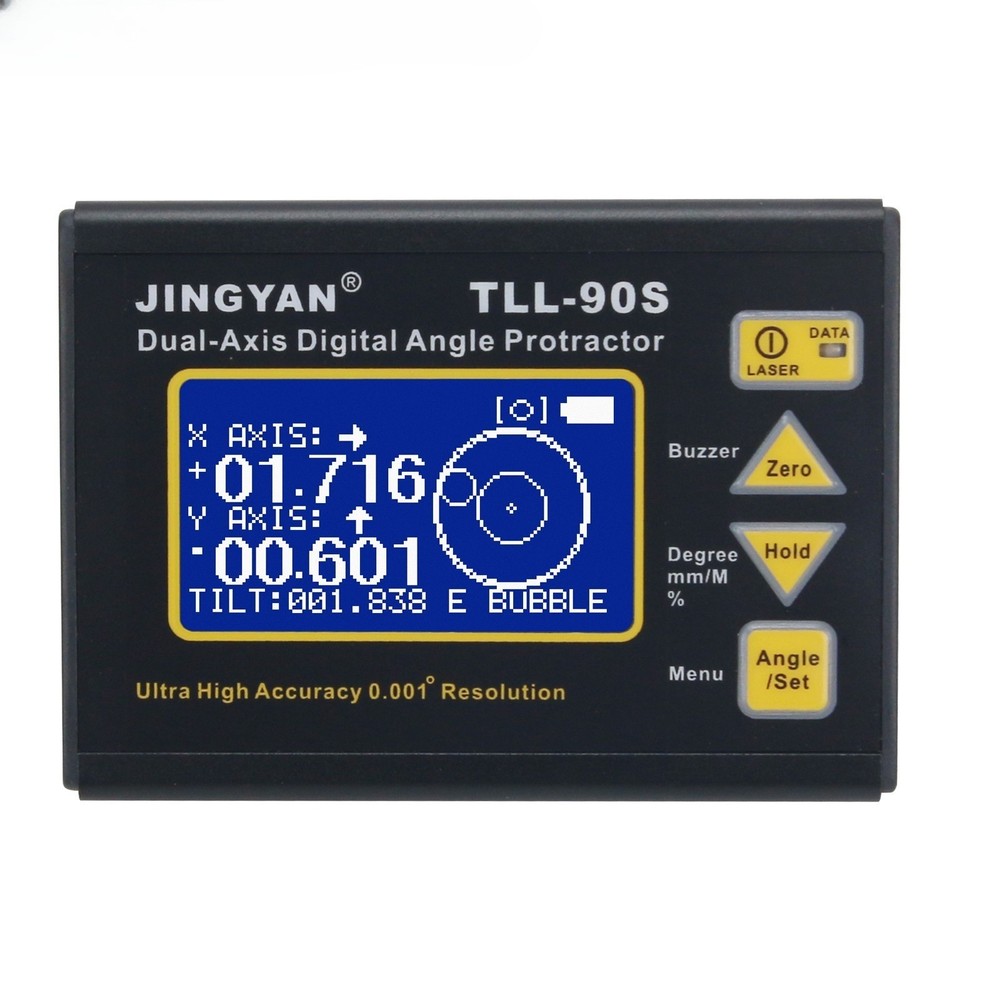 Dual‑Axis Angle Gauge Magnetic Level Inclinometer 0.001° Precision Resolution
