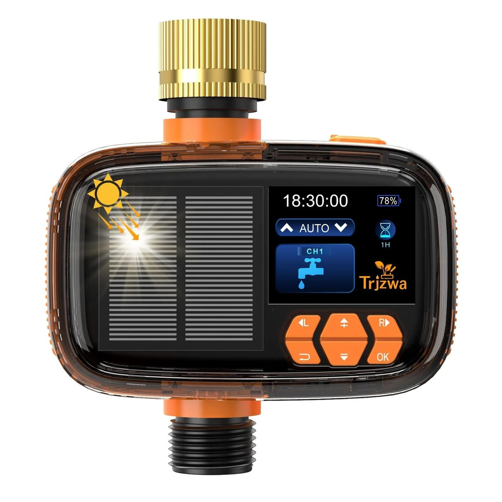 SOLAR SPRINKLER TIMER SMART GARDEN IRRIGATION SYSTEM 2000mAh  USB-C & RAIN DELAY