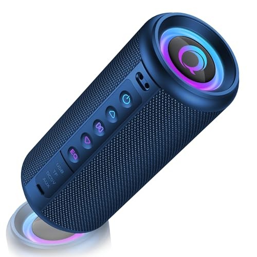 Portable Bluetooth Speaker, 2026 Bluetooth 5.4 Wireless Speaker Bright Blue
