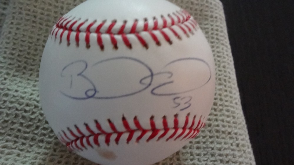 BRAD SALMON autographed baseball