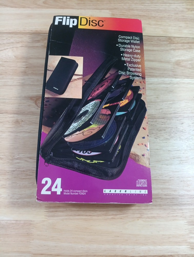 CD Storage Case Compact Disk Wallet Flip Disk New Holds 24 Heavy Duty