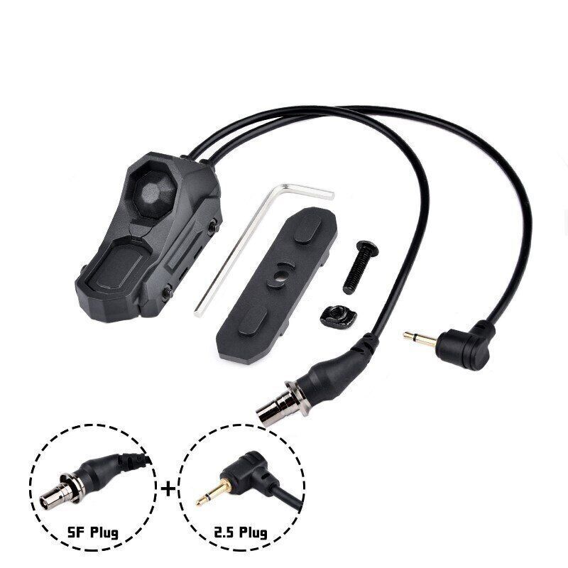 Tactical Flashlight Remote Dual Pressure Switch OGL PEQ DBAL ModButton Control