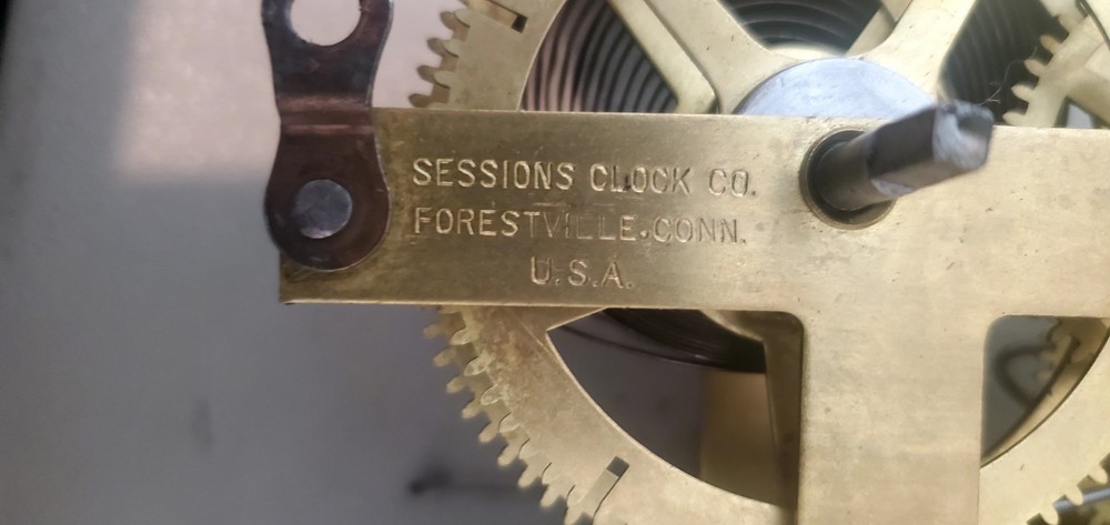 Antique Sessions Mantle Clock Movement Working
