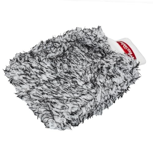 Universal Black & White Microfiber Wash Mitt - Premium Scratch-Free - Small