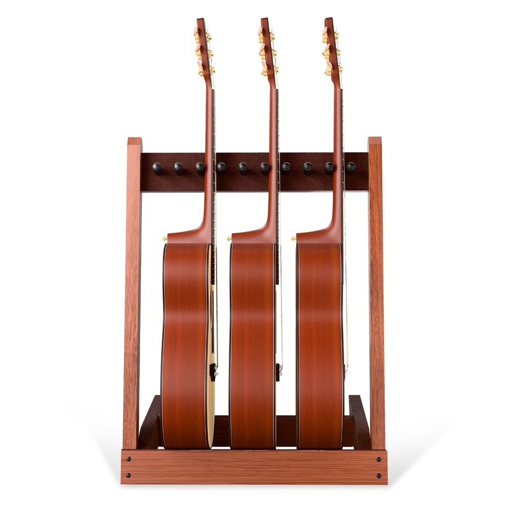 Foldable Solid Wood Guitar Display Rack 56×66cm for Home Studio Use