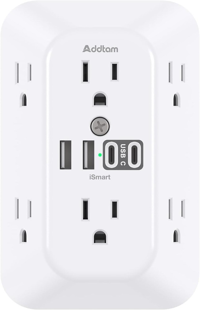 Surge Protector Outlet Extender with USB Ports