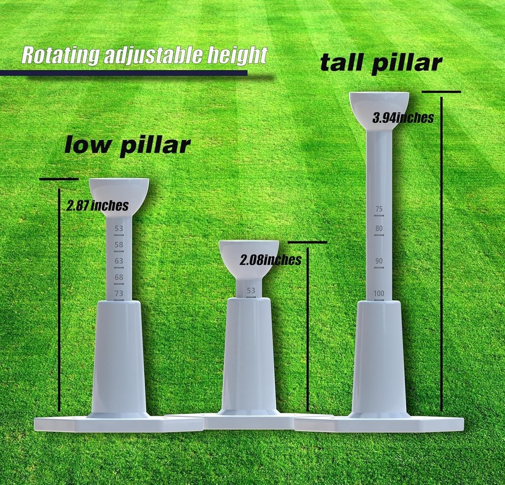 Adjustable Unbreakable Golf Tee, Rubber Golf Tees for Mats, Driving Range Tee